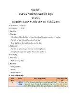 giáo án HĐTN lớp 1 sách chân trời sáng tạo cả năm