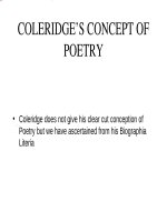 Lecture Literary criticism - Lecture 22: Coleridge’s concept of poetry