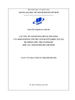 (Luận văn thạc sĩ) các yếu tố ảnh hưởng đến sự hài lòng của khách hàng với việc giải quyết khiếu nại tại hệ thống siêu thị coopmart khu vực thành phố hồ chí minh 