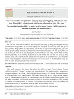 Các nhân tố ảnh hưởng đến khả năng áp dụng phương pháp tính giá dựa trên hoạt động (ABC) tại các doanh nghiệp sản xuất gạch ốp lát ở Việt Nam