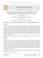 Thực trạng áp dụng chính sách tiền tệ phi truyền thống ở Việt Nam