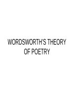 Lecture Literary criticism - Lecture 16: Wordsworth’s theory of poetry