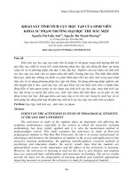 Khảo sát tính tích cực học tập của sinh viên khoa Sư phạm trường Đại học Thủ Dầu Một