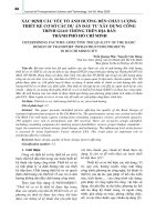 Xác định các yếu tố ảnh hưởng đến chất lượng thiết kế cơ sở các dự án đầu tư xây dựng công trình giao thông trên địa bàn thành phố Hồ Chí Minh