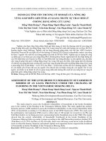 Đánh giá tính tổn thương về sinh kế của nông hộ vùng giáp biên giới tỉnh An Giang trước sự thay đổi lũ ở đồng bằng sông Cửu Long