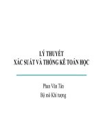 Bài giảng lý thuyết xác suất và thống kê toán học chương 4   phan văn tân 