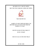 Nghiên cứu phát triển hệ thống cảm biến điện dung ứng dụng phát hiện độ nghiêng và vi hạt  tt 