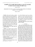 Nghiên cứu nghệ thuật đờn ca tài tử Nam Bộ ở Việt Nam từ năm 1975 đến nay
