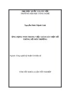 Tóm tắt khóa luận tốt nghiệp Công nghệ kỹ thuật cơ điện tử: Ứng dụng wifi trong việc giám sát một số thông số môi trường