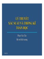 Bài giảng lý thuyết xác suất và thống kê toán học chương 2   phan văn tân 