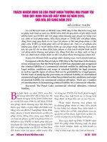 Trách nhiệm hình sự của pháp nhân thương mại phạm tội theo quy định của Bộ luật hình sự năm 2015, sửa đổi, bổ sung năm 2017