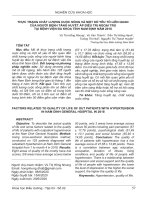 Thực trạng chất lượng cuộc sống và một số yếu tố liên quan của người bệnh tăng huyết áp điều trị ngoại trú tại Bệnh viện Đa khoa tỉnh Nam Định năm 2018