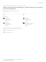 Phục hồi nhận thức dựa trên bằng chứng: Có hệ thống tài liệu từ năm 2009 đến năm 2014