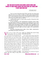 Vai trò bảo vệ quyền con người, quyền công dân trong tố tụng hành chính của viện kiểm sát nhân dân ở Việt Nam hiện nay