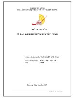 ĐỀ TÀI: WEBSITE BUÔN BÁN THÚ CƯNG. Giảng viên hướng dẫn: TS. NGUYỄN ANH TUẤN