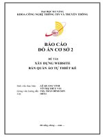 ĐỀ TÀI:XÂY DỰNG WEBSITE BÁN QUẦN ÁO TỰ THIẾT KẾ . Giảng viên hướng dẫn : ThS. TRẦN ĐÌNH SƠN