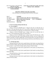 CHƯƠNG TRÌNH GIÁO DỤC ĐẠI HỌC. Tên ngành : Quản trị kinh doanh (Business Administration)Tên chuyên ngành : Quản trị kinh doanh Tổng hợp