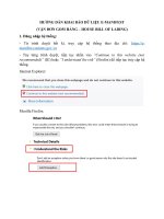 HƯỚNG DẪN KHAI BÁO DỮ LIỆU E-MANIFEST(VẬN ĐƠN GOM HÀNG – HOUSE BILL OF LADING)