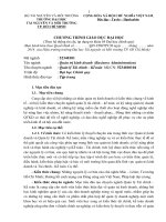CHƯƠNG TRÌNH GIÁO DỤC ĐẠI HỌC. Tên ngành : Quản trị kinh doanh (Business Administration)Tên chuyên ngành : Quản lý Tài chính – Kế toán