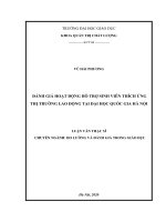 Đánh giá hoạt động hỗ trợ sinh viên thích ứng thị trường lao động tại đại học quốc gia hà nội 