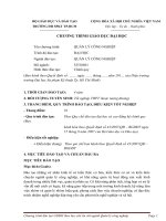 CHƯƠNG TRÌNH GIÁO DỤC ĐẠI HỌC, HỆ Chính quy.Ngành đào tạo: QUẢN LÝ CÔNG NGHIỆP