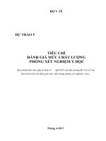 TIÊU CHÍ ĐÁNH GIÁ MỨC CHẤT LƯỢNG PHÒNG XÉT NGHIỆM Y HỌC