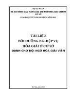 TÀI LIỆU BỒI DƯỠNG NGHIỆP VỤ HÒA GIẢI Ở CƠ SỞ DÀNH CHO ĐỘI NGŨ HÒA GIẢI VIÊN