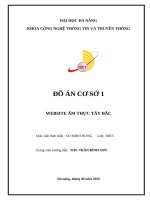 ĐỒ ÁN:WEBSITE ẨM THỰC TÂY BẮC. Giảng viên hướng dẫn: THS. TRẦN ĐÌNH SƠN