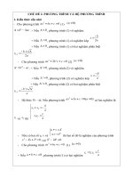 Chuyên đề Toán lớp 9 Phương trình và hệ phương trình