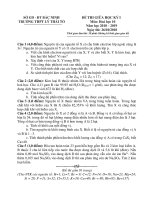 de thi giua hoc ki 1 lop 10 mon hoa thpt ly thai to nam 2018 