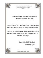 TRƯỜNG CAO ĐẲNG SƯ PHẠM. TÀI LIỆU BỒI DƯỠNG THƯỜNG XUYÊN BỘ MÔN ÂM NHẠC TIỂU HỌC