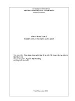 BÁO CÁO KẾT QUẢ NGHIÊN CỨU, ỨNG DỤNG SÁNG KIẾN: Ứng dụng công nghệ thực tế ảo AR-VR trong việc tạo kho tư liệu Địa lý 12.