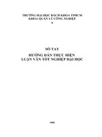 SỔ TAY HƯỚNG DẪN THỰC HIỆN LUẬN VĂN TỐT NGHIỆP ĐẠI HỌC