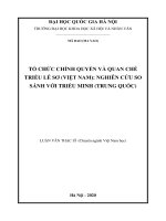 Tổ chức chính quyền và quan chế triều lê sơ (việt nam) nghiên cứu so sánh với triều minh (trung quốc) 