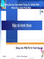 Bài giảng Đặc tả hình thức: Chương 0 - PGS.TS. Vũ Thanh Nguyên