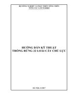 HƯỚNG DẪN KỸ THUẬT TRỒNG RỪNG 22 LOÀI CÂY CHỦ LỰC