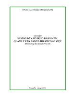 TÀI LIỆU HƯỚNG DẪN SỬ DỤNG PHẦN MỀM QUẢN LÝ VĂN BẢN VÀ HỒ SƠ CÔNG VIỆC