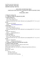 ĐỀ CƯƠNG CHI TIẾT HỌC PHẦN NGHỀ GIÁO VIÊN MẦM NON VÀ ĐÁNH GIÁ TRONG GIÁO DỤC MẦM NON