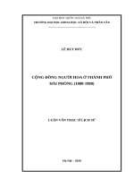 Cộng đồng người hoa ở thành phố hải phòng (1888 1980) 