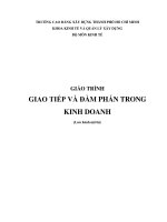 Giáo trình Giao tiếp và đàm phán trong kinh doanh: Phần 1