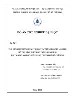 Ứng dụng hệ thống quản trị học tập mã nguồn mở moodle hỗ trợ hình thức học tập e   learning tại trường đại học ngân hàng thành phố hồ chí minh 