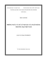 Phòng ngừa và xử lý nợ xấu của ngân hàng thương mại việt nam 