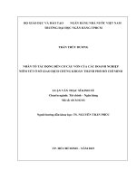Nhân tố tác động đến cơ cấu vốn của các doanh nghiệp niêm yết tại sở giao dịch chứng khoán thành phố hồ chí minh 