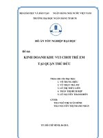 Kinh doanh khu vui chơi trẻ em tại quận thủ đức đồ án tốt nghiệp đại học 