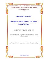 Giải pháp kiểm soát lạm phát tại việt nam 