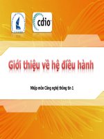 Bài giảng Nhập môn Công nghệ thông tin 1: Giới thiệu về hệ điều hành