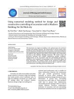 Using numerical modeling method for design and constructive controlling of excavation wall in Madison Building, Ho Chi Minh city
