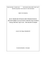 Quản trị rủi ro tín dụng đối với khách hàng doanh nghiệp tại ngân hàng thương mại cổ phần ngoại thương việt nam   chi nhánh tân định 