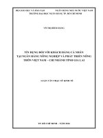 Tín dụng đối với khách hàng cá nhân tại ngân hàng nông nghiệp và phát triển nông thôn việt nam   chi nhánh tỉnh gia lai 