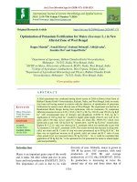 Optimization of potassium fertilization for maize (Zea mays L.) in New Alluvial Zone of West Bengal
